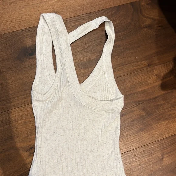 NWOT ALIX Nyc Ribbed Oat Sleeveless Bodysuit XS - Picture 5 of 6